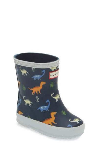 Hunter Kids' First Classic Rain Boot In Navy Multi/navy/stardust