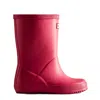 Hunter Kids First Classic Rain Boots 13c Bright Pink
