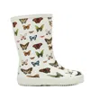 Hunter Kids First Classic Rain Boots 13c Ivory Butterfly In White