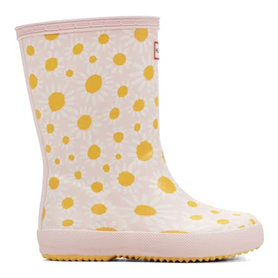 Hunter Kids First Classic Rain Boots 2 Daisies Print In Animal Print