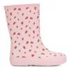 Hunter Kids First Classic Rain Boots 3 Pink Strawberry Print In Multi