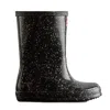 Hunter Kids First Giant Glitter Rain Boots 3 Black