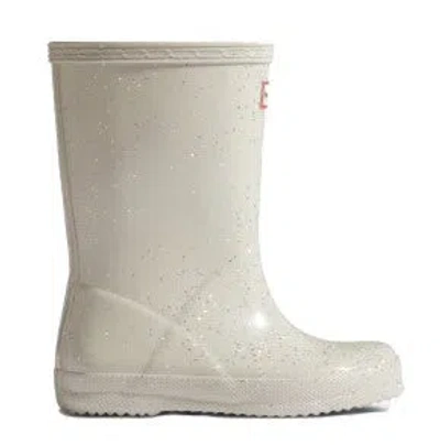 Hunter Kids First Giant Glitter Rain Boots 6c Cast In Neutral