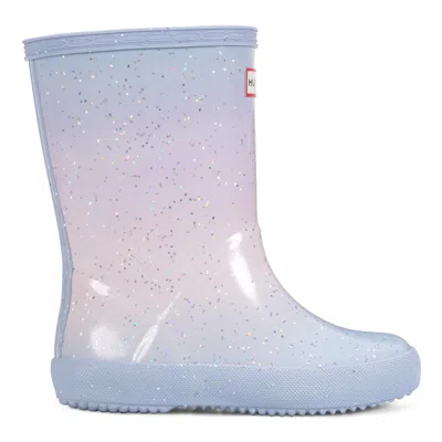 HUNTER Kids First Giant Glitter Rain Boots 8C Purple