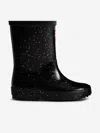 Hunter Kids First Giant Glitter Wellington Boots In Black