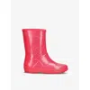 Hunter Giant Glitter First Wellington Boots In Pink