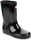 Hunter Kids First Gloss Wellies 2-7 Yea In Nero