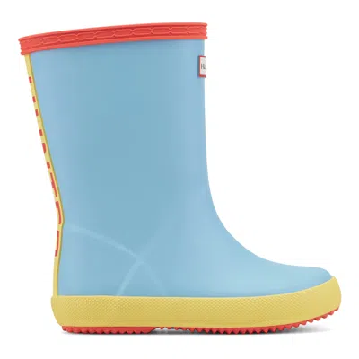 Hunter Kids First Logo Rain Boots 2 Aqua Flash In Blue