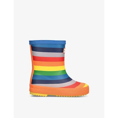 Hunter Mult/other Kids' First Rainbow-print Rubber Wellington Boots Eur 22 /5.5 Uk
