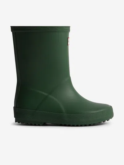 Hunter Kids First Wellington Boots In Green