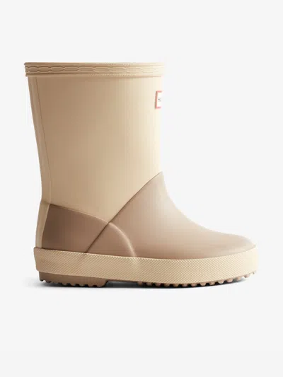 Hunter Kids First Wellington Boots In Neutral