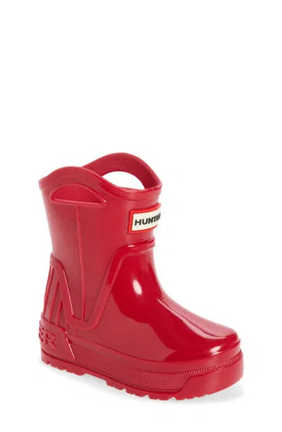 Hunter Kids' Georgey Waterproof Rain Boot In Red