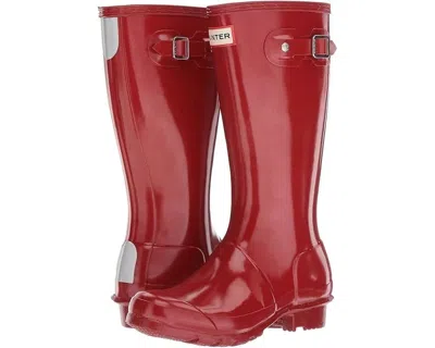 Hunter Kids  Original Military Red Pull On Knee High Rain Boots Zogg1640 In Animal Print