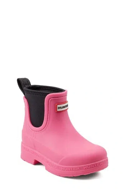 Hunter Kids' Lass Waterproof Chelsea Boot In Pink