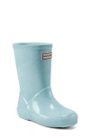 Hunter Kids' Original First Classic Glitter Rain Boot In Blue