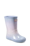 Hunter Kids First Giant Glitter Rain Boots 8c Purple In Multi