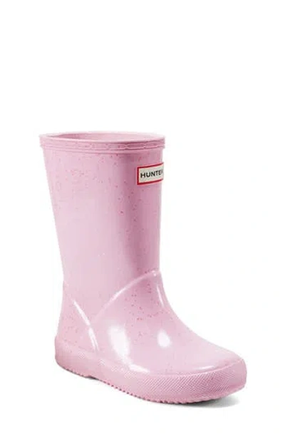 Hunter Kids' Original First Classic Glitter Rain Boot In Pink