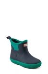 Hunter Little Kids' Finley Pull-on Waterproof Rain Boots From Finish Line In Catham Navy/pepper Green