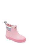 Hunter Kids' Original Waterproof Chelsea Rain Boot In Pink Fizz/ Wisteria/ White
