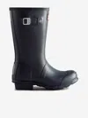 Hunter Big Kids Original Rain Boots 1 Navy In Black