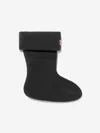 Hunter Kids Recycled Fleece Boot Socks Eu 21 - 23 Uk 4 - 6 Black By Childsplay Clothing In Black