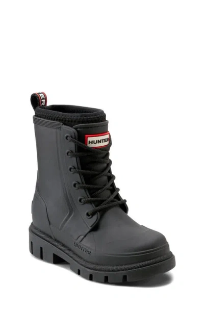 Hunter Kids' Stomper Lace-up Boot In Black