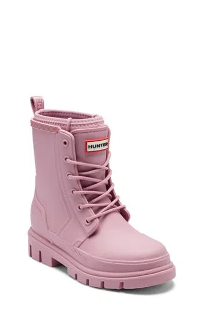 Hunter Kids' Stomper Lace-up Boot In Pink