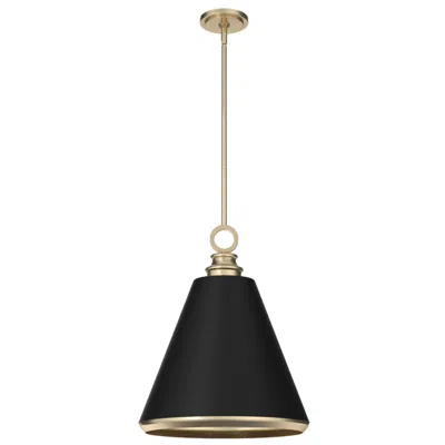 Hunter Klein Alturas Gold And Flat Matte Black 3 Light Pendant
