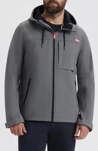 Hunter Kolmen Water Repellent Softshell Utility Jacket In Gray