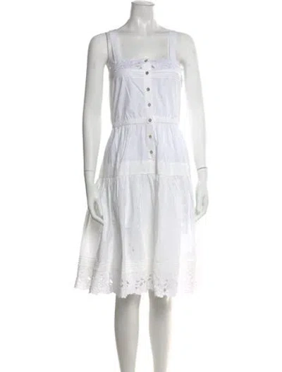 Pre-owned Hunter Lace Pattern Knee-length Dress W/ Tags In White