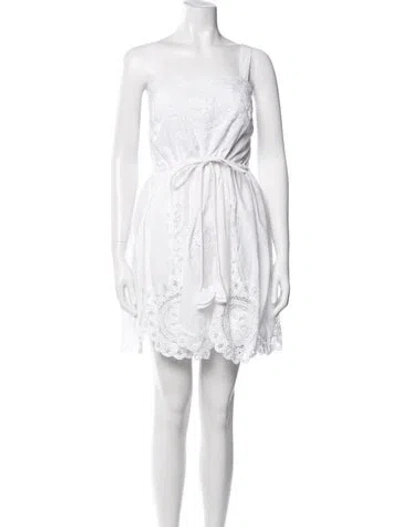 Pre-owned Hunter Lace Pattern Mini Dress W/ Tags In White