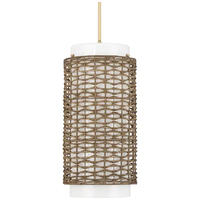 Hunter Laila Luxe Gold With Cased White Glass 3 Light Pendant