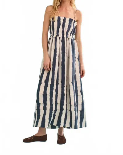 Hunter Larkin Dress In Lighthouse Stripe Navy In Multi