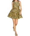 Hunter Layne Linen Silk Mini Dress In Brown