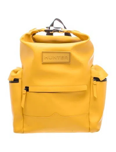 Pre-owned Hunter Leather Backpack In Yellow