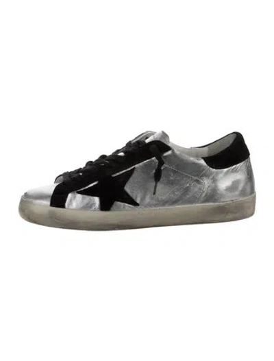 Pre-owned Hunter Leather Graphic Print Boots In Metallic/silver