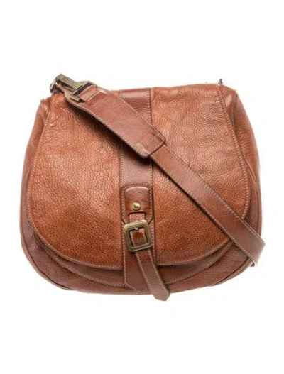 Pre-owned Hunter Leather Messenger Bag In Brown