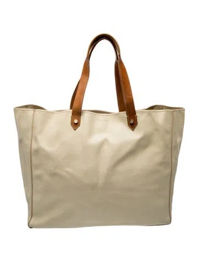 Pre-owned Hunter Leather Tote In Neutrals