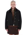 Hunter Leith Womens Waxed Jacket In Black