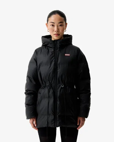 Hunter Lemhi Womens Pu Coated Puffer Jacket In Black