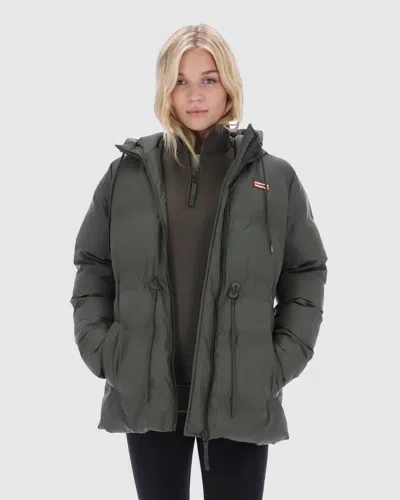 Hunter Lemhi Womens Pu Coated Puffer Jacket In Kambaba