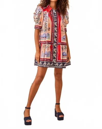 Hunter Leslie Mini Dress In Coastal Village In Animal Print