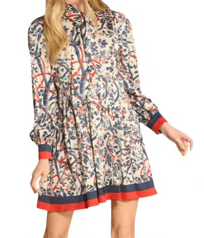 Hunter Lila Mini Button Front Shirt Dress In Gramercy Vine In Multi
