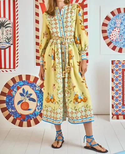 Hunter Lillian Dress In Gasparilla Gardens In Yellow