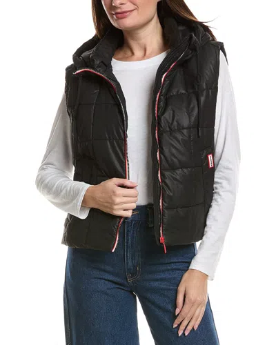 Hunter Lindsey Water Repellent Quilted Vest In Black