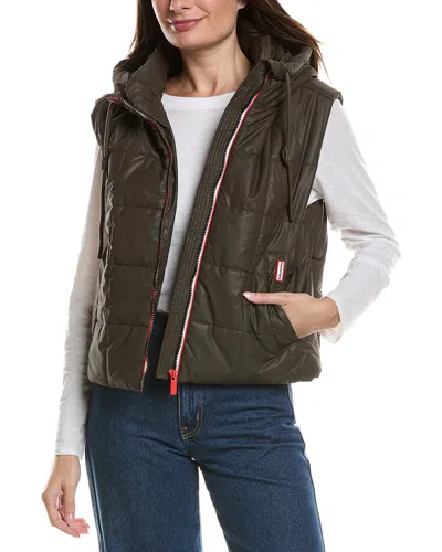 Hunter Lindsey Square Quilted Vest In Brown