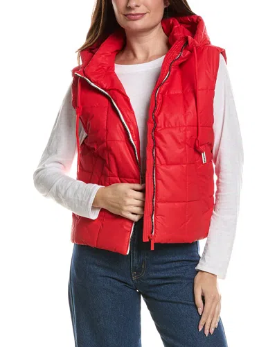 Hunter Lindsey Water Repellent Quilted Vest In Red