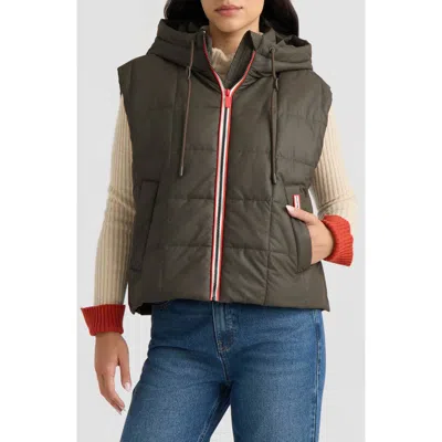 Hunter Lindsey Water Repellent Quilted Vest In Brown