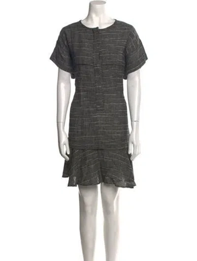 Pre-owned Hunter Linen Mini Dress In Gray