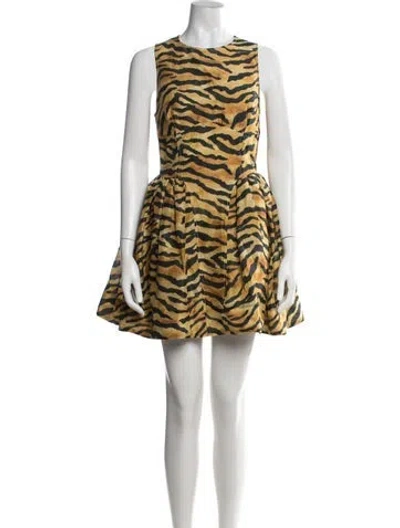 Pre-owned Hunter Linen Mini Dress In Multi